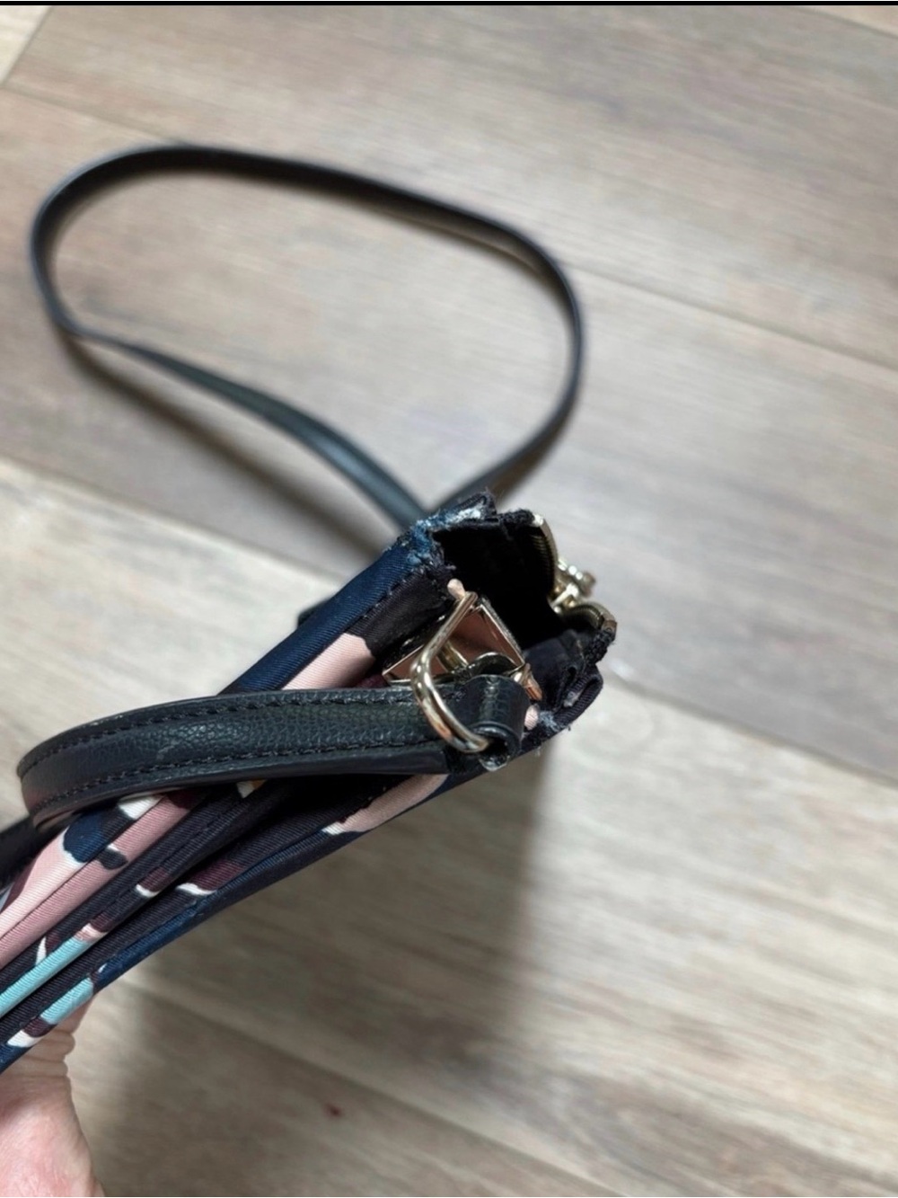 kate spade Black Floral Print Crossbody with Multicolor Accents - Picture 4 of 10